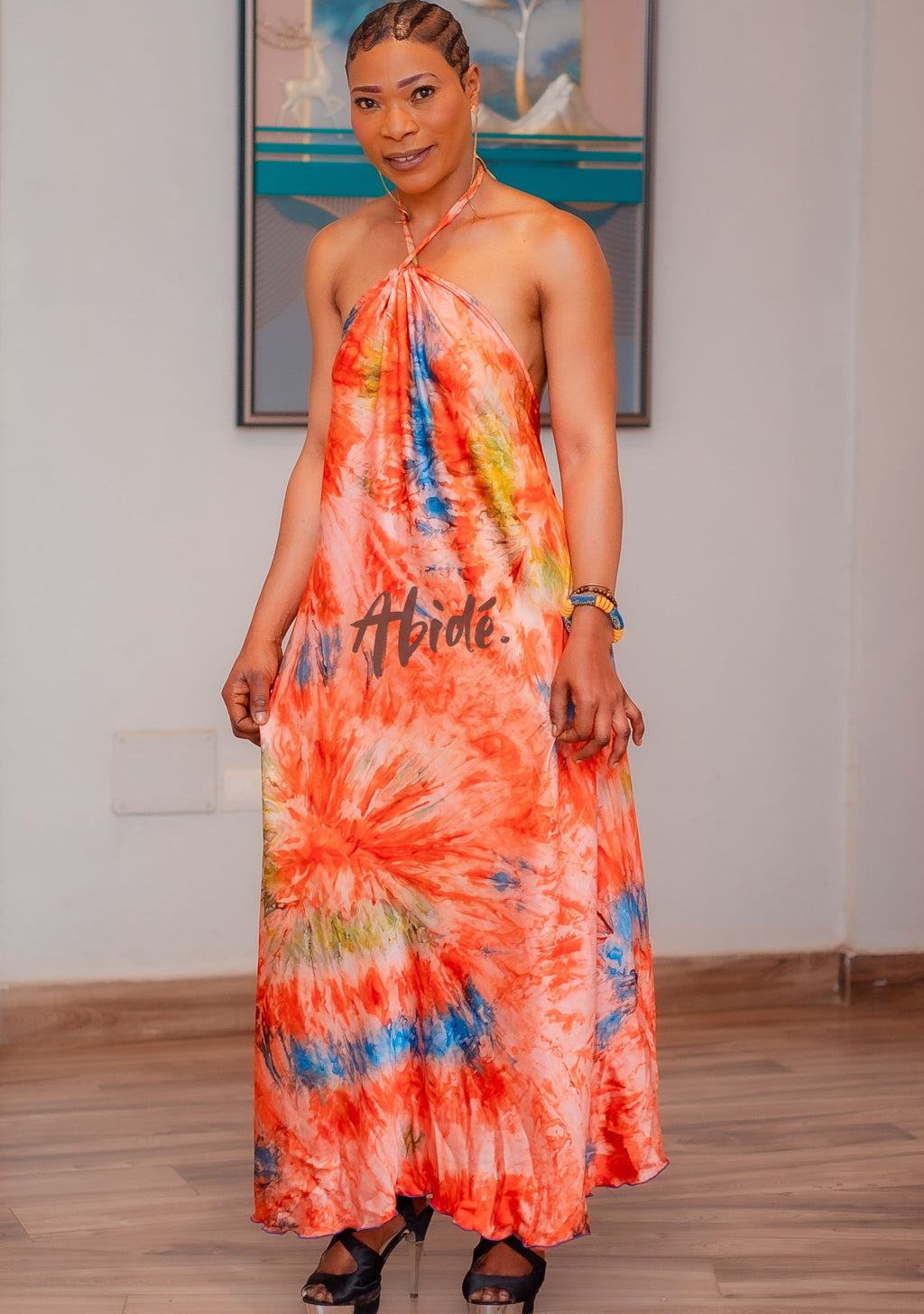 Robe orange Flammenco