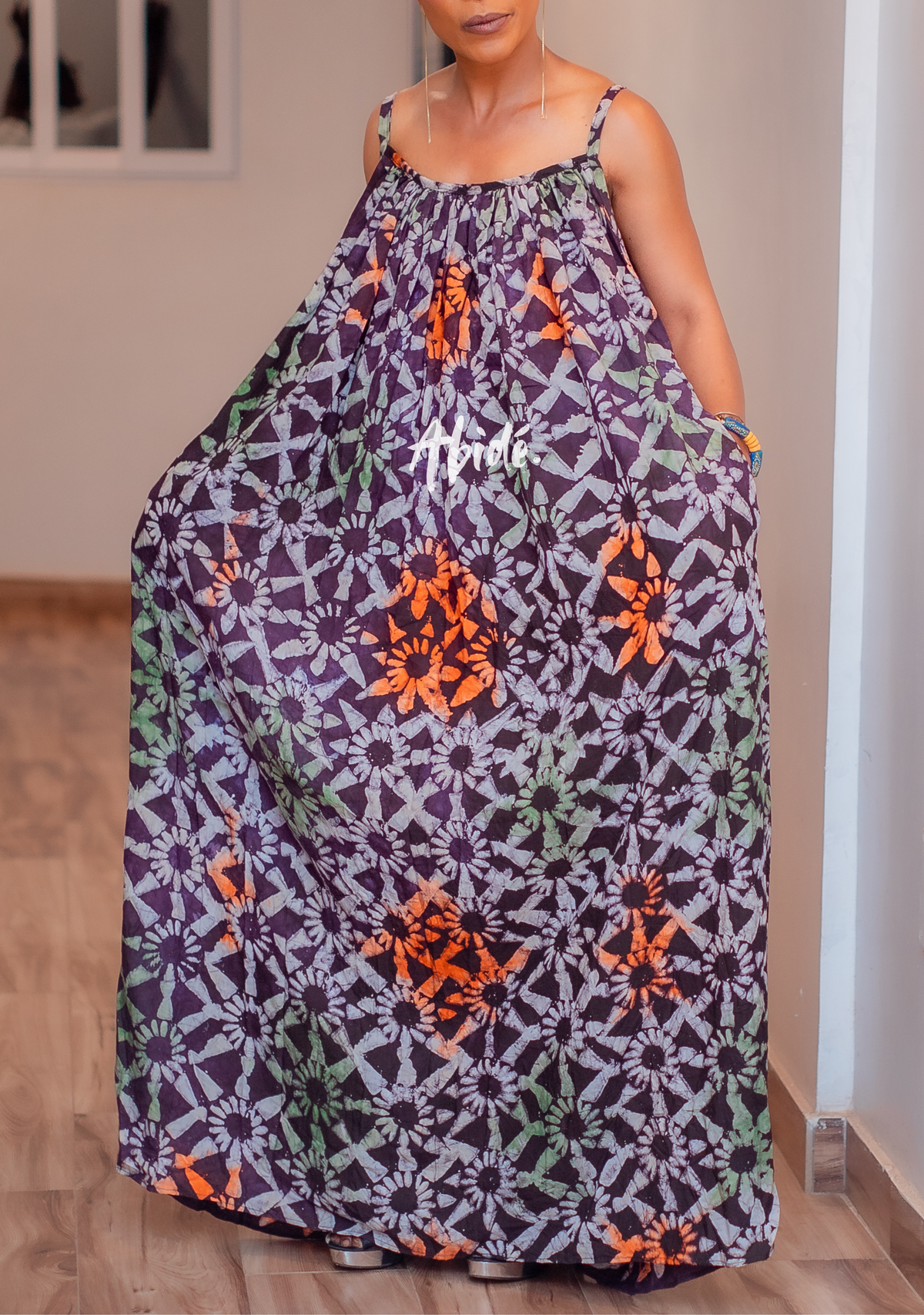 Robe longue motifs