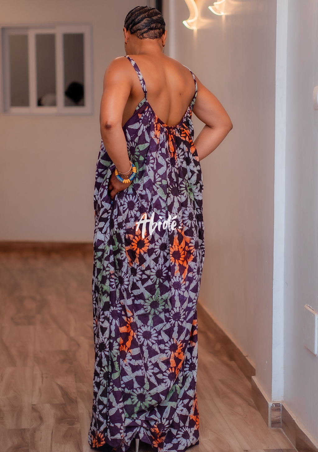 Robe longue motifs
