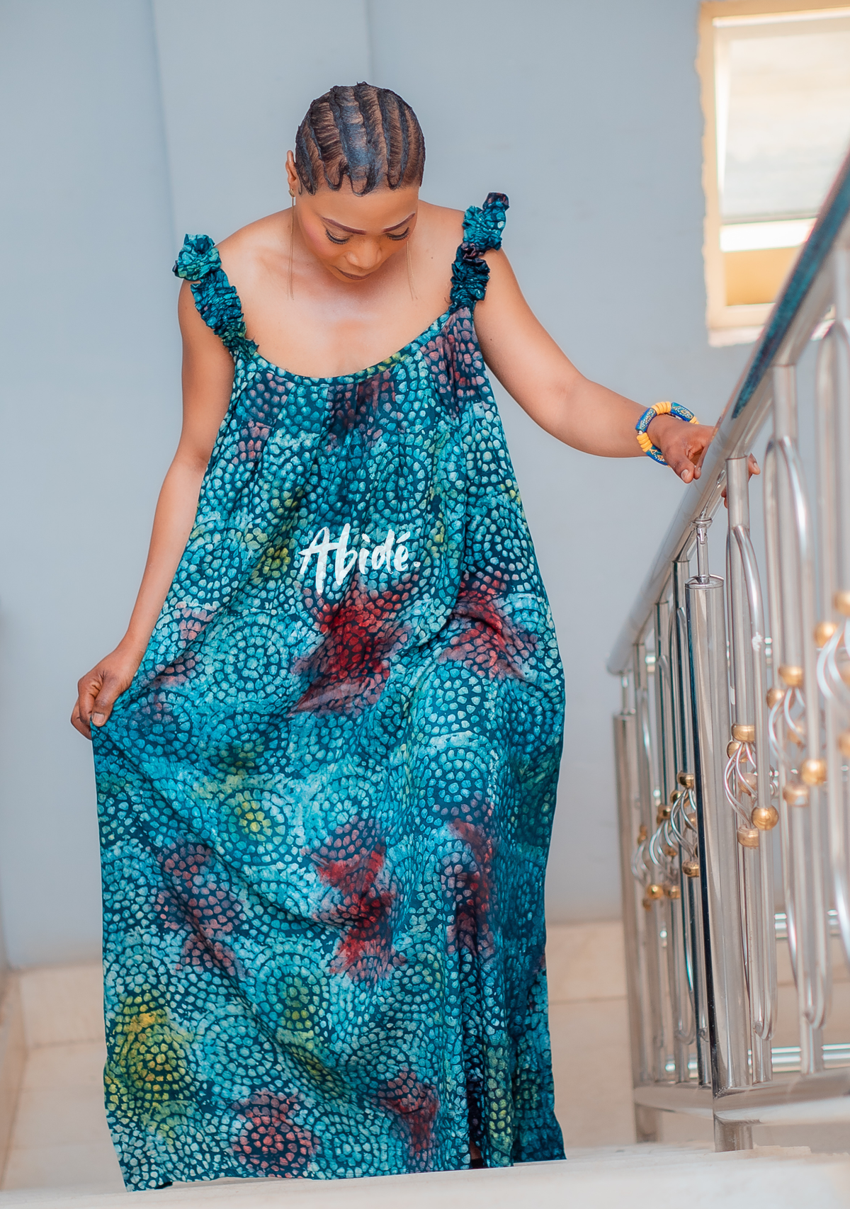 Robe bleue tropical