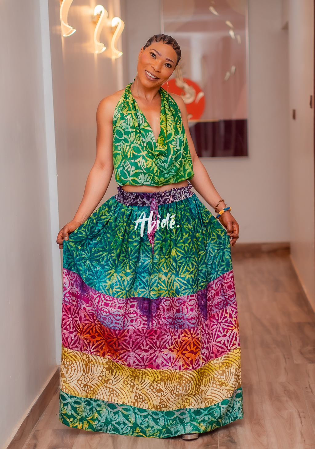 Robe multicolore