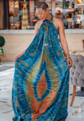 robe dos nu bleu turquoise