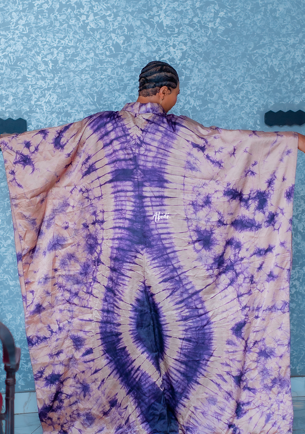 boubou satin violet