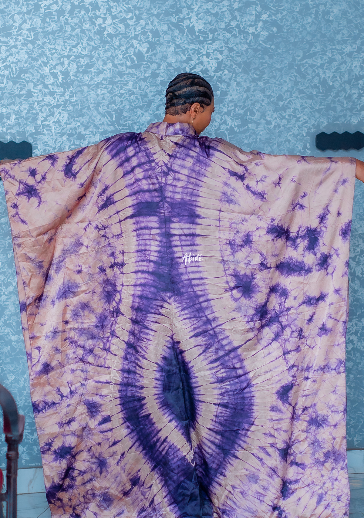 boubou satin violet